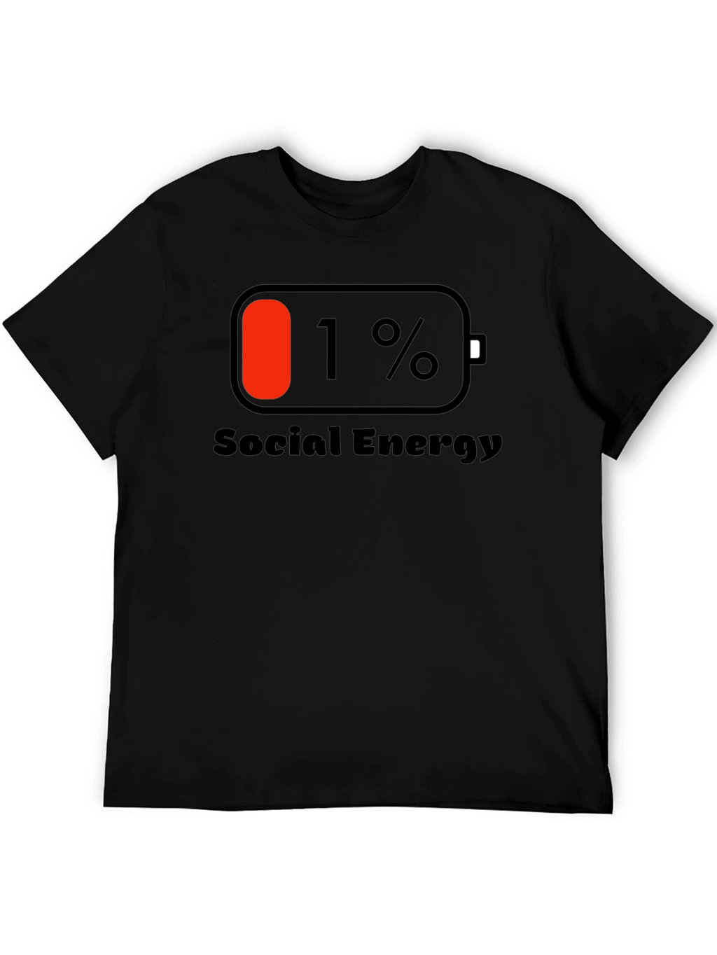 Social Energy 1% T-Shirt - Black Cotton Tee