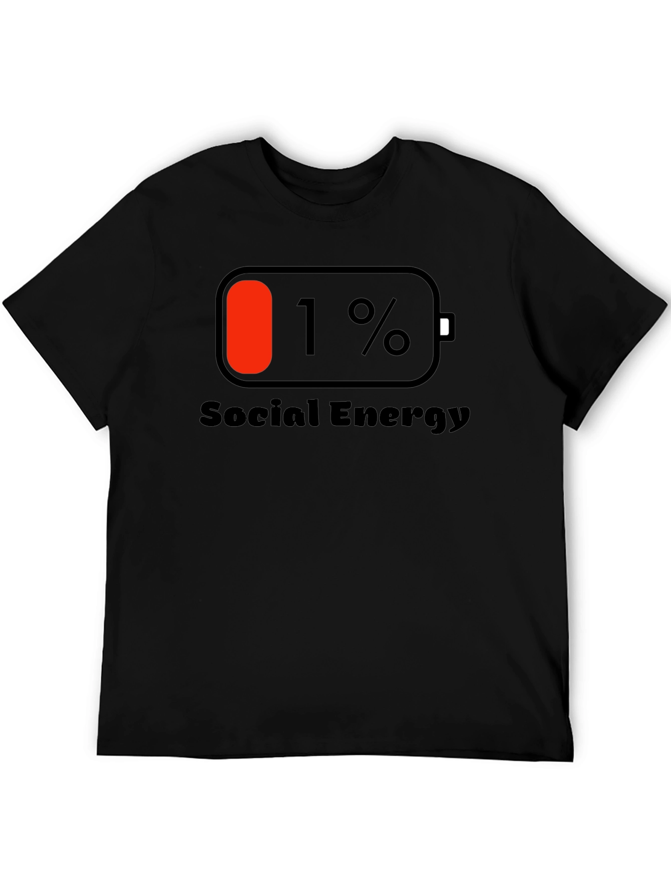 Social Energy 1% T-Shirt - Black Cotton Tee