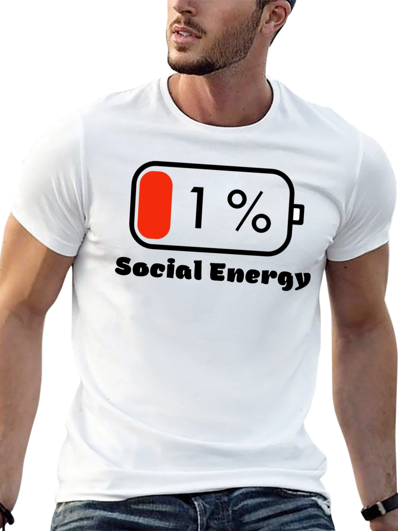 Social Energy 1% T-Shirt - Black Cotton Tee