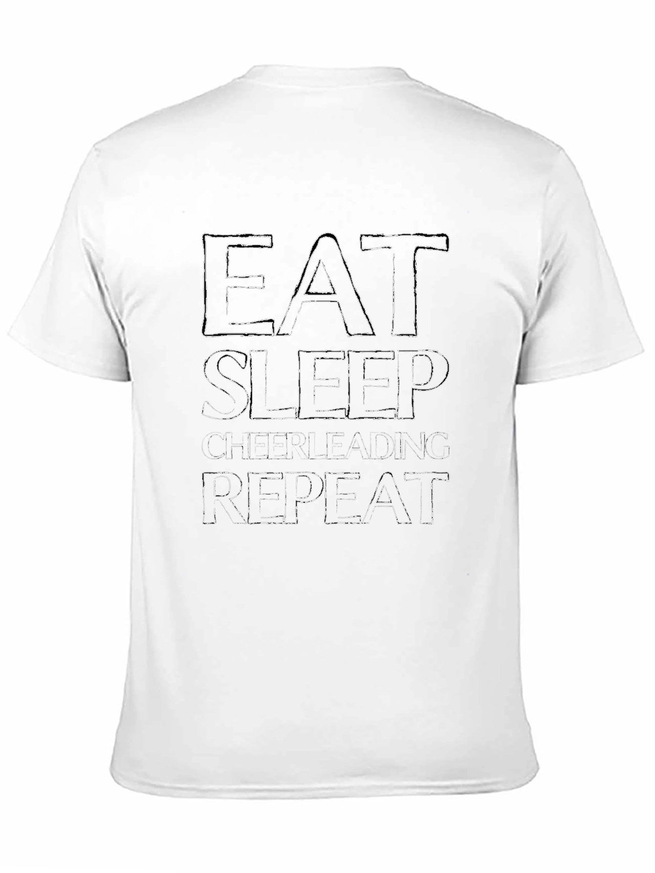 Eat Sleep Cheerleading Repeat Black T-Shirt