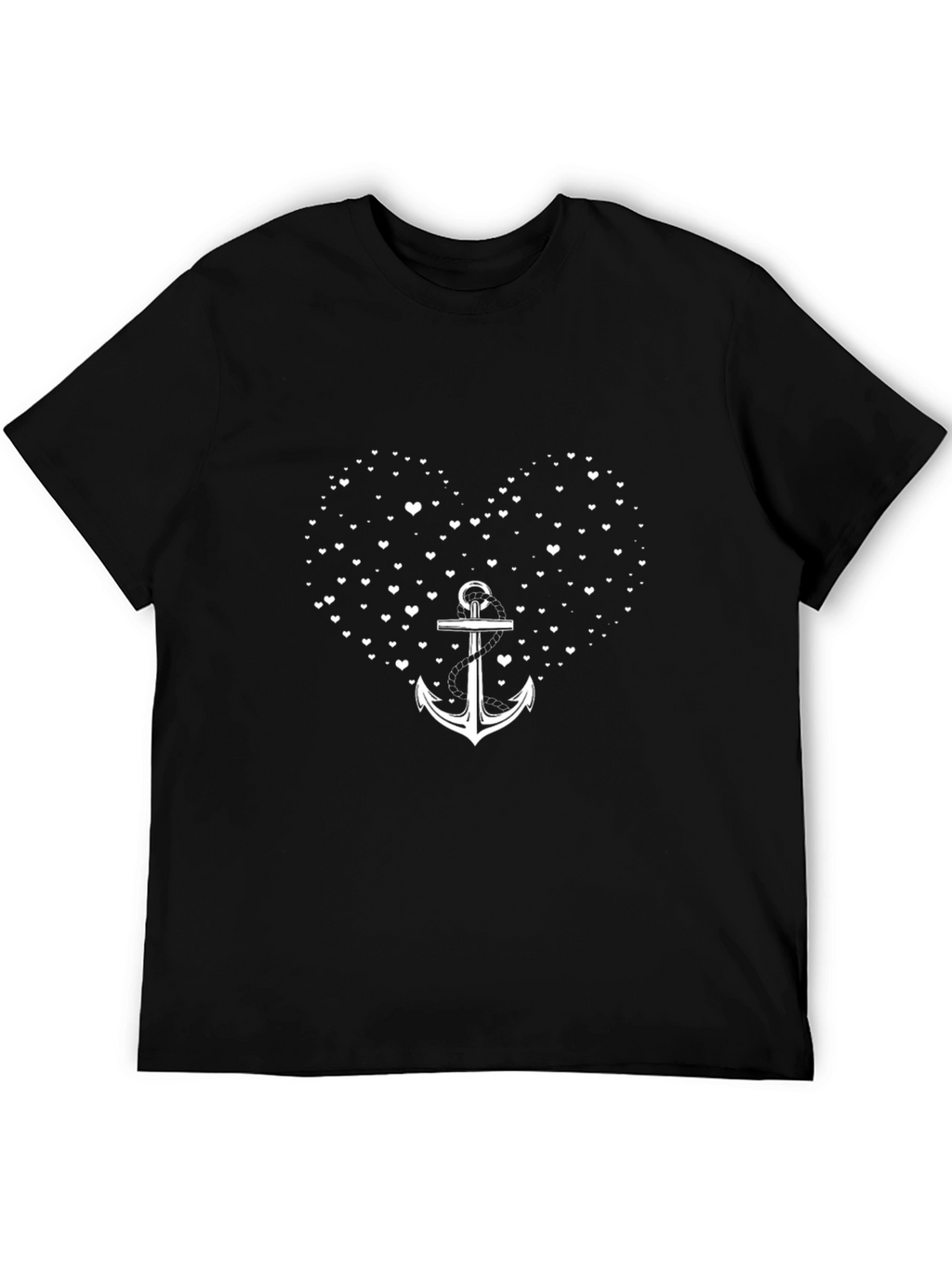 Anchor Heart Graphic Tee - Black