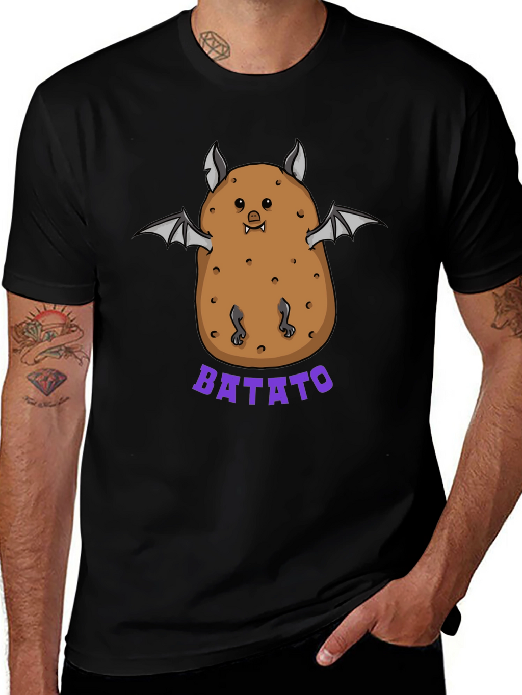 Batato T-Shirt: Funny Potato Bat Graphic Tee