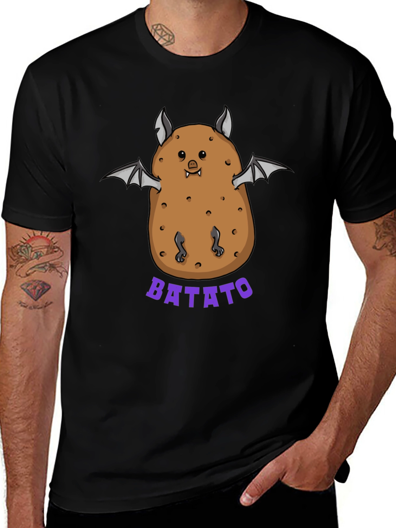 Batato T-Shirt: Funny Potato Bat Graphic Tee