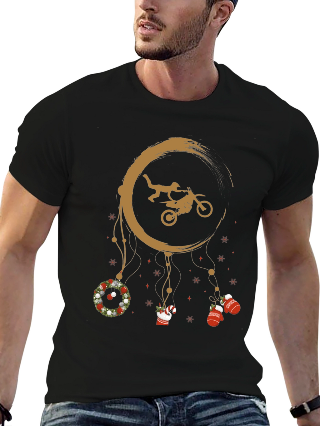 Motocross Christmas Dreamcatcher T-Shirt