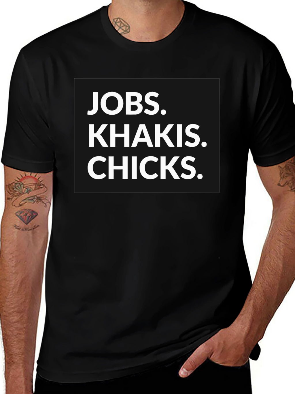 Jobs Khakis Chicks Graphic Tee