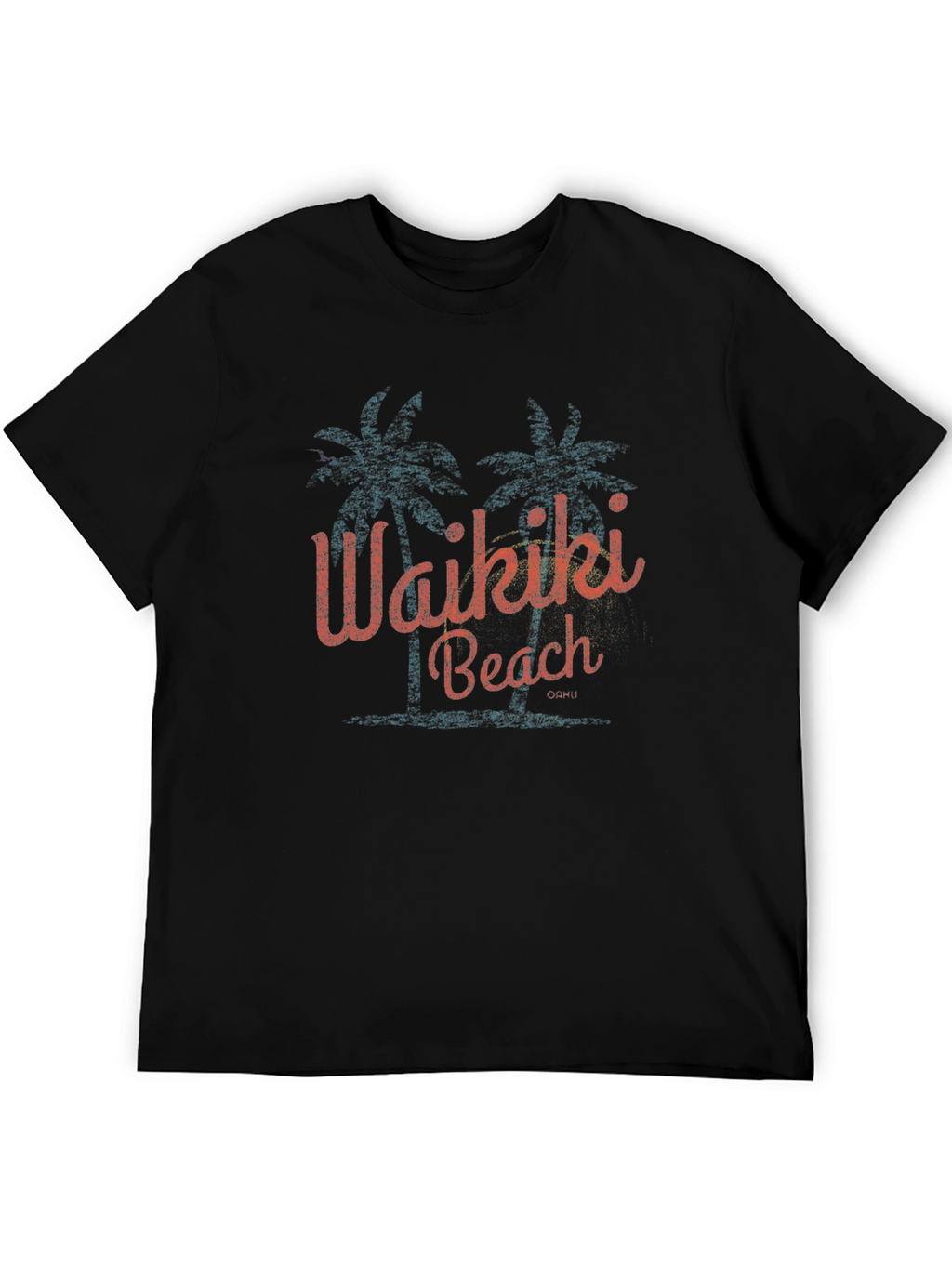 Waikiki Beach Retro Graphic T-Shirt