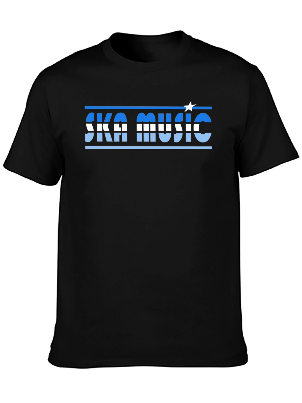 Ska Music Graphic Tee - Black Casual T-Shirt