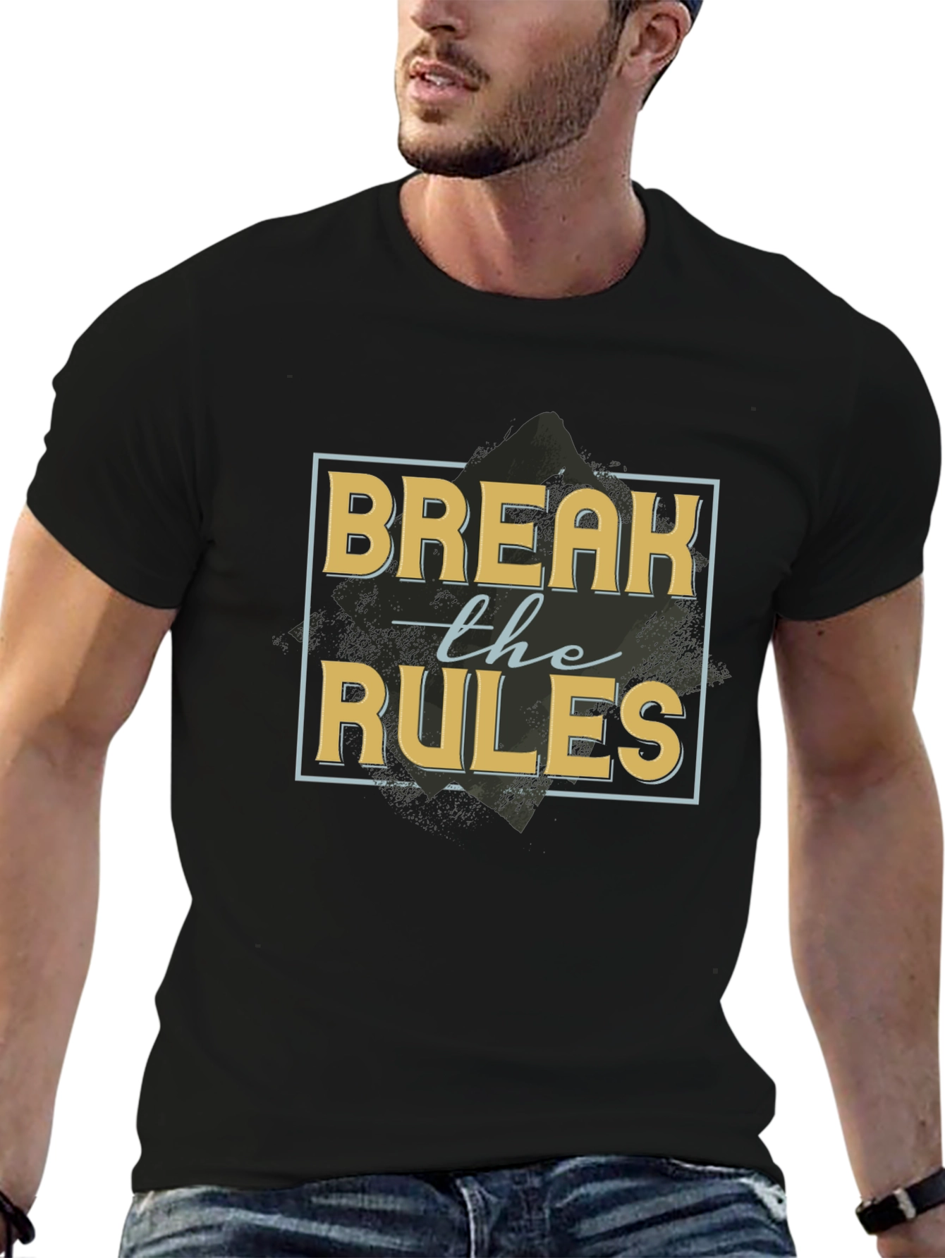 Break the Rules Graphic Print Crew Neck T-Shirt