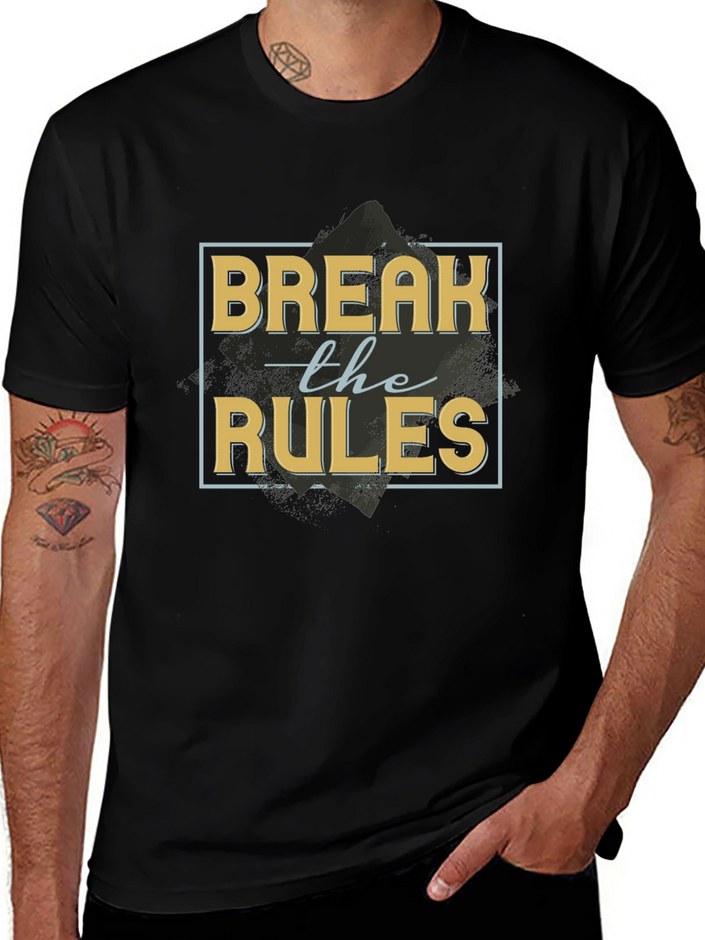 Break the Rules Graphic Print Crew Neck T-Shirt