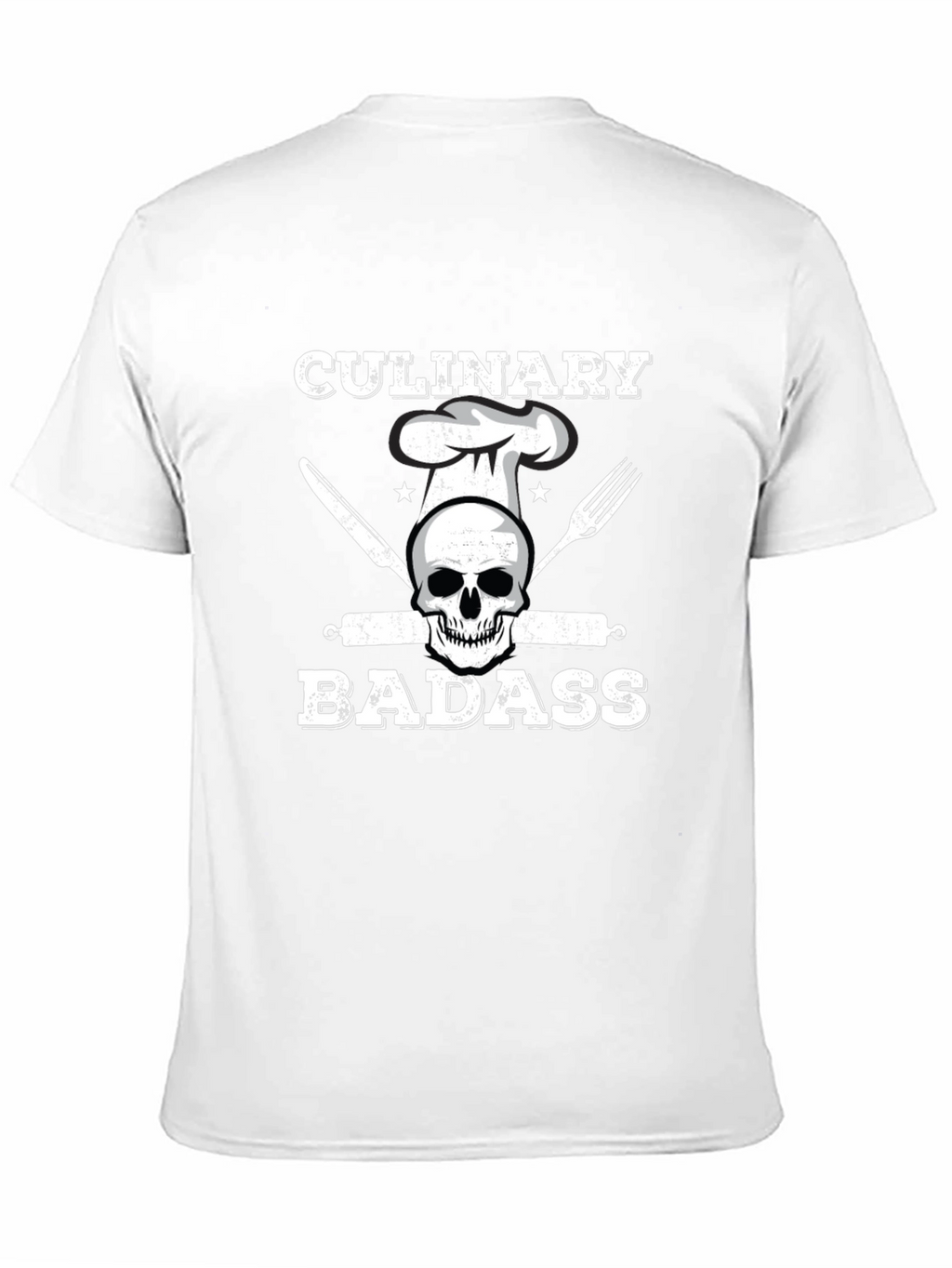 Culinary Badass T-Shirt - Chef Skull Design