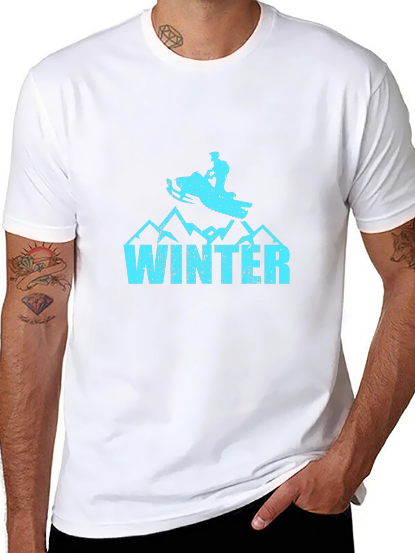 Winter Snowmobile Graphic T-Shirt