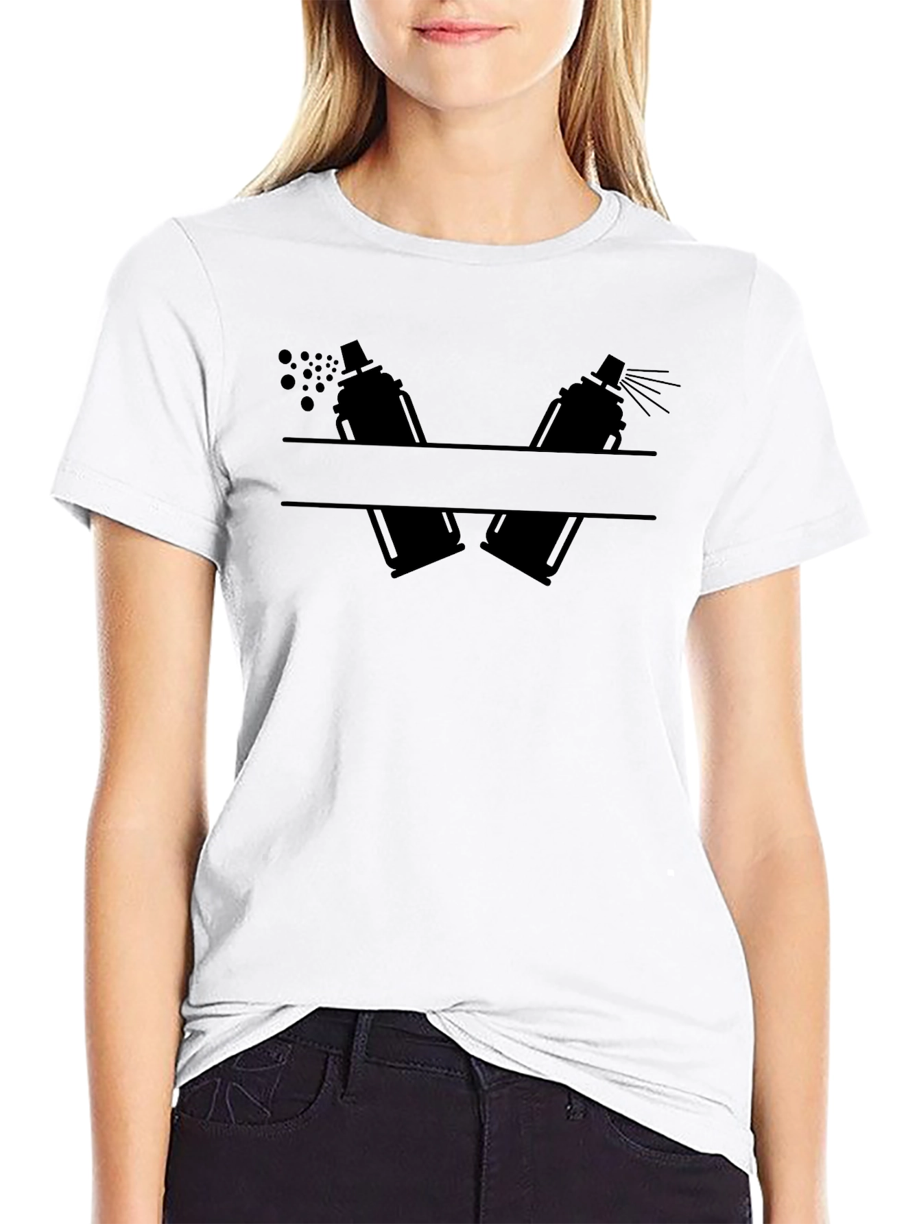 Spray Paint Artist Tee - Black Graphic T-Shirt