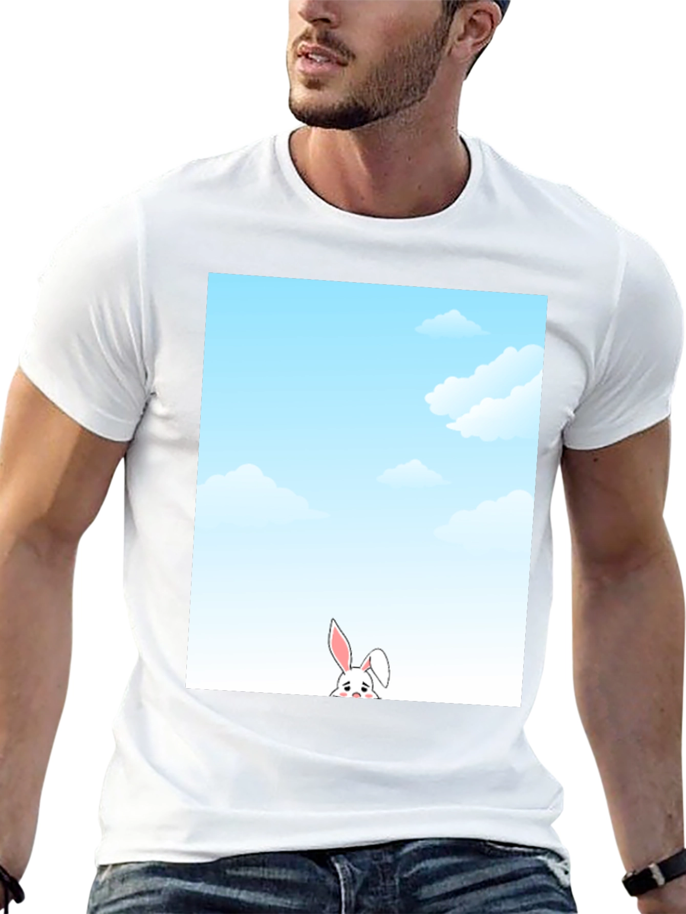 Sky Bunny T-Shirt: Whimsical Graphic Tee