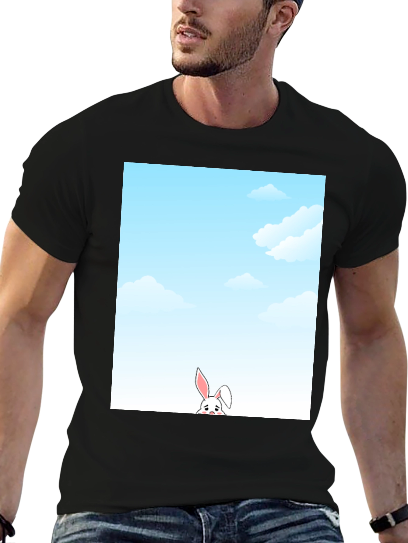 Sky Bunny T-Shirt: Whimsical Graphic Tee