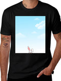 Sky Bunny T-Shirt: Whimsical Graphic Tee