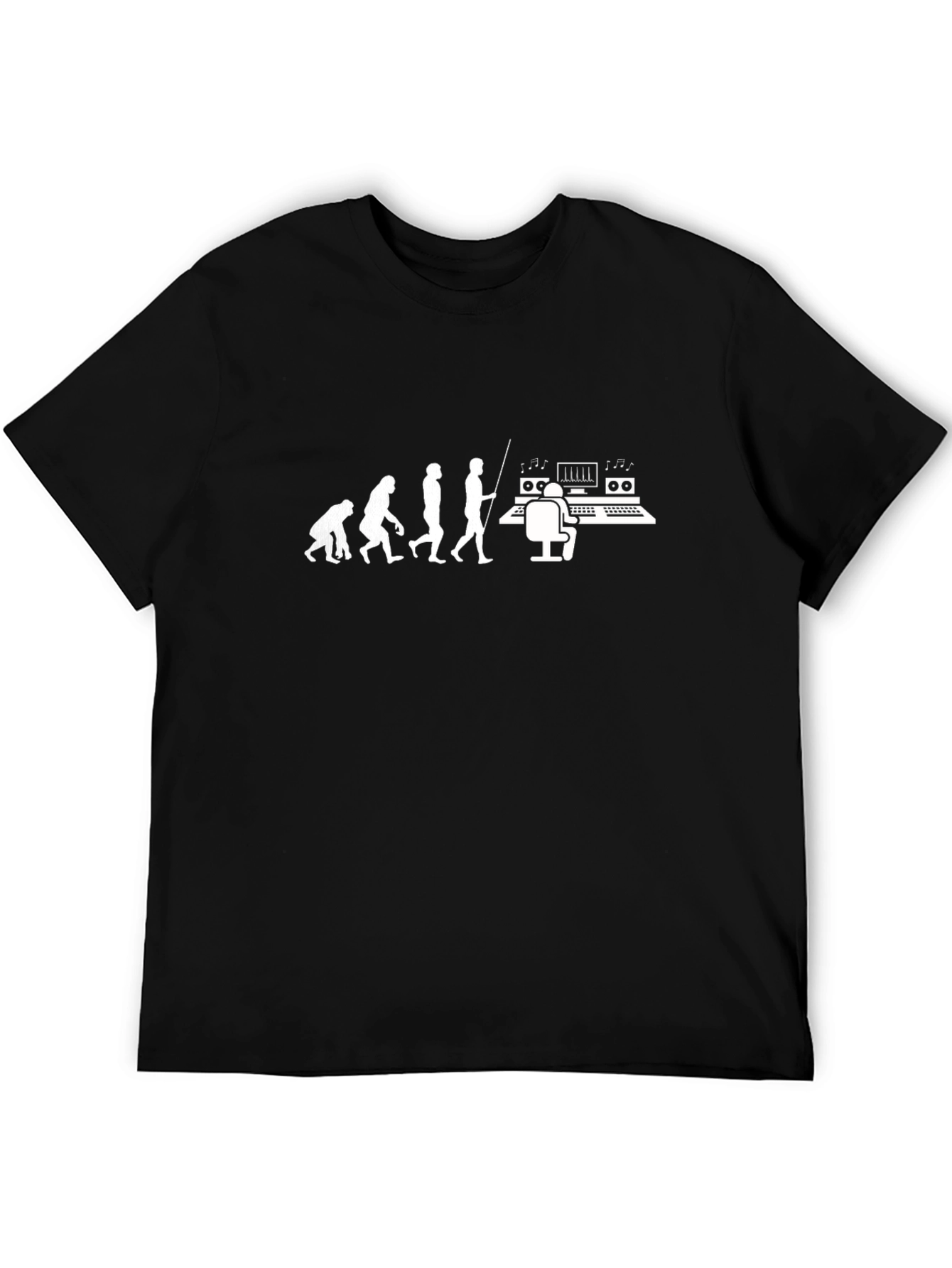 Evolution of Music Producer Black T-Shirt