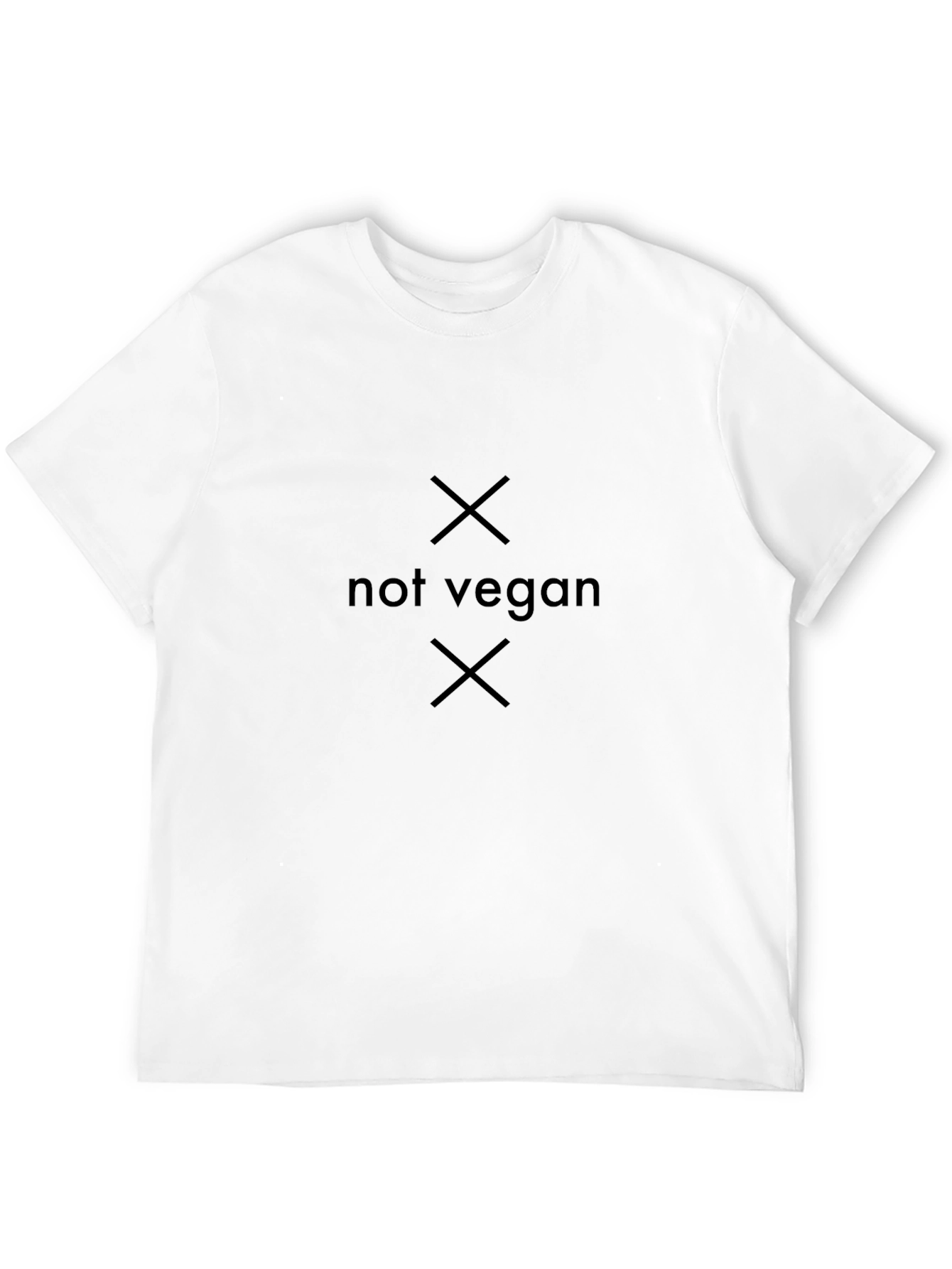 Not Vegan Graphic Tee - Black Cotton T-Shirt