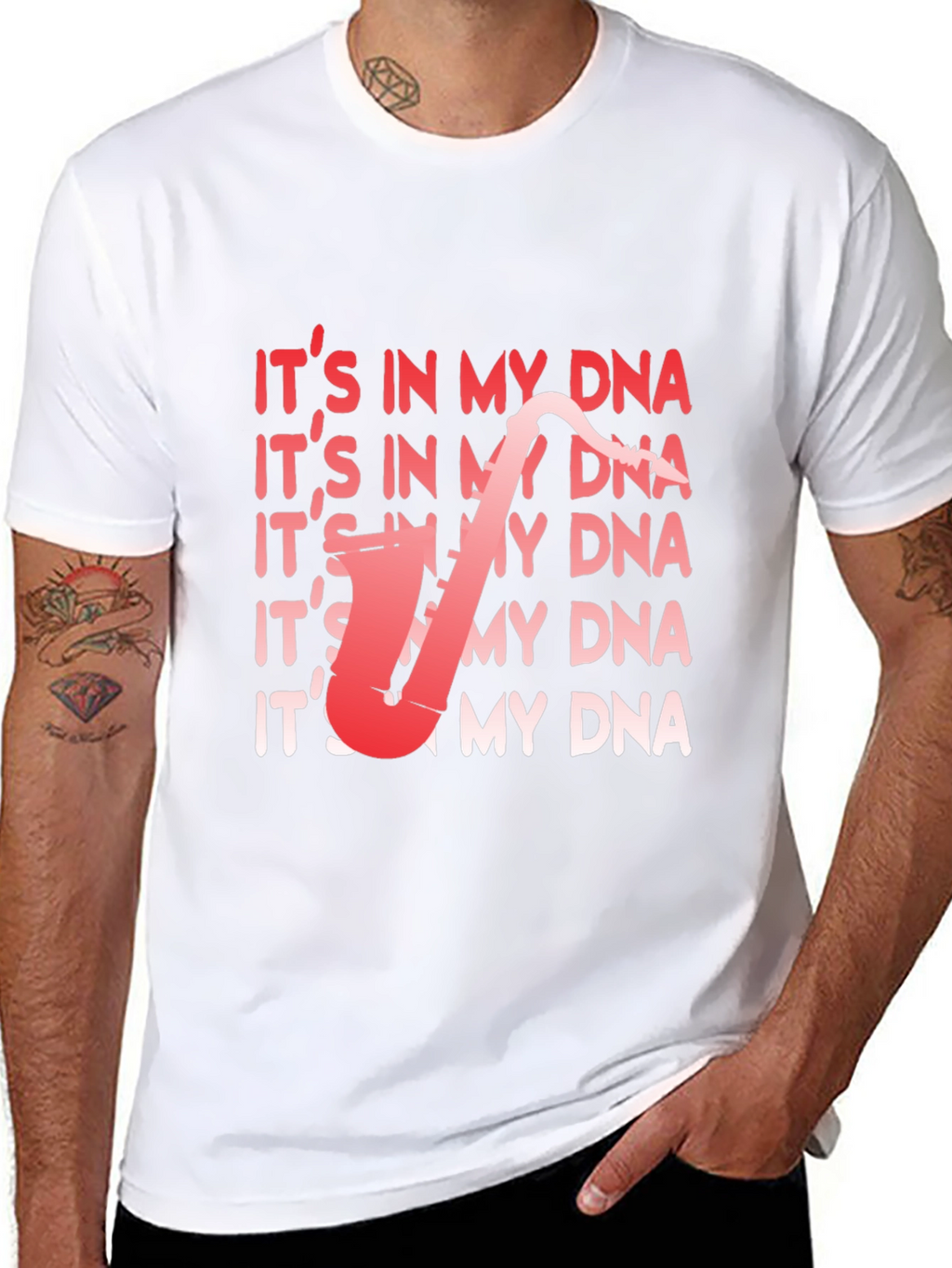 Its In My DNA Saxophone T-Shirt - Musician Tee