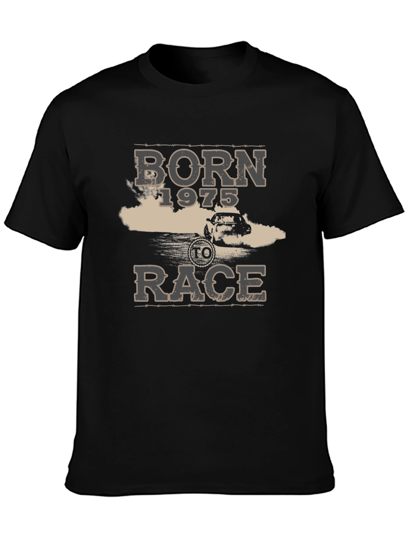 Born 1975 To Race Black T-Shirt