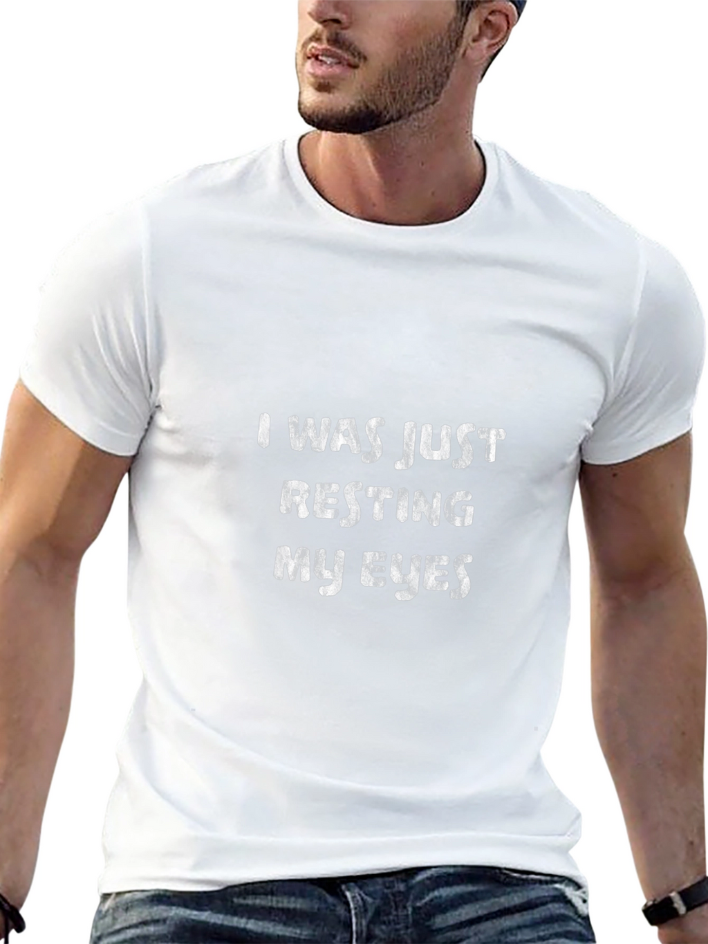 Resting My Eyes Graphic Tee - Funny Novelty Shirt