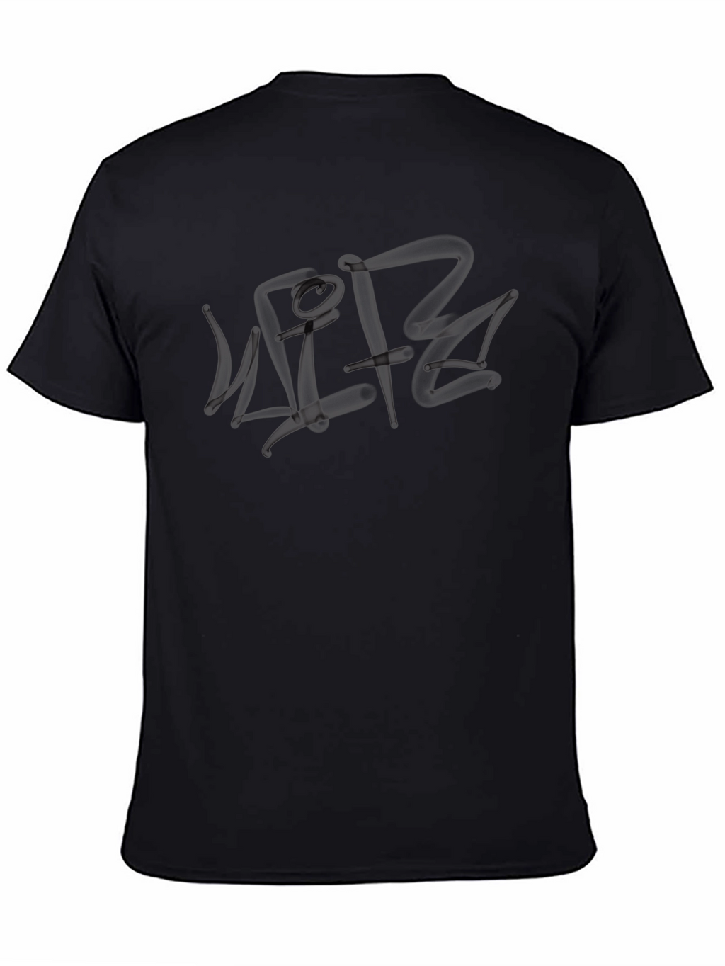 Black Graphic Print Crew Neck T-Shirt