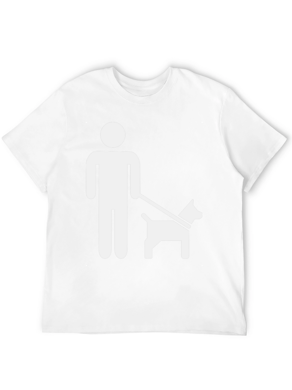 Dog Walker Graphic Tee - Black Cotton Casual T-Shirt
