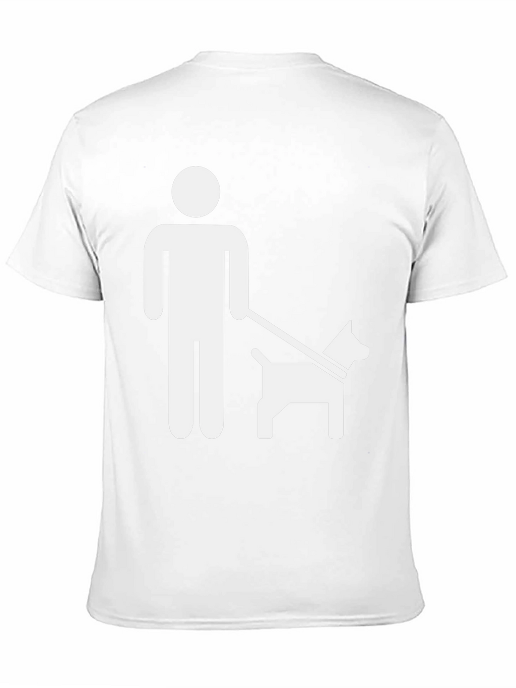 Dog Walker Graphic Tee - Black Cotton Casual T-Shirt