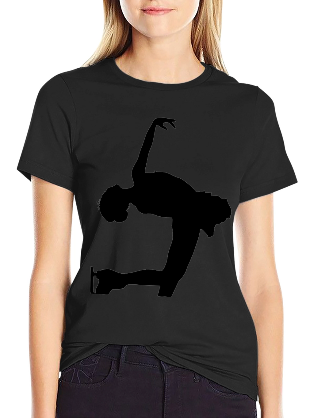 Ballerina Silhouette Graphic Tee - Classic Black