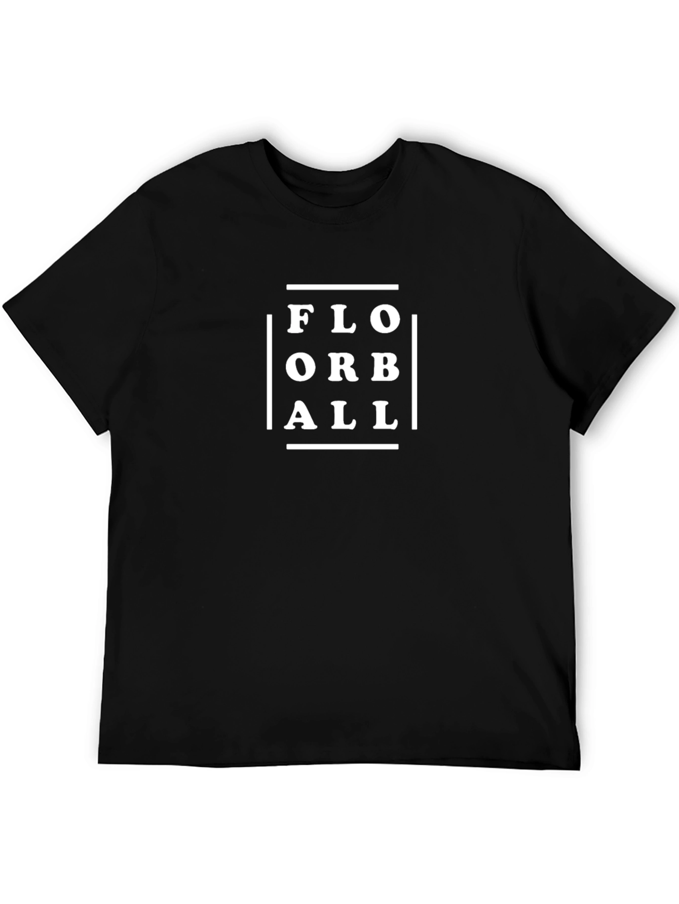 Florball Graphic Tee - Black Cotton T-Shirt