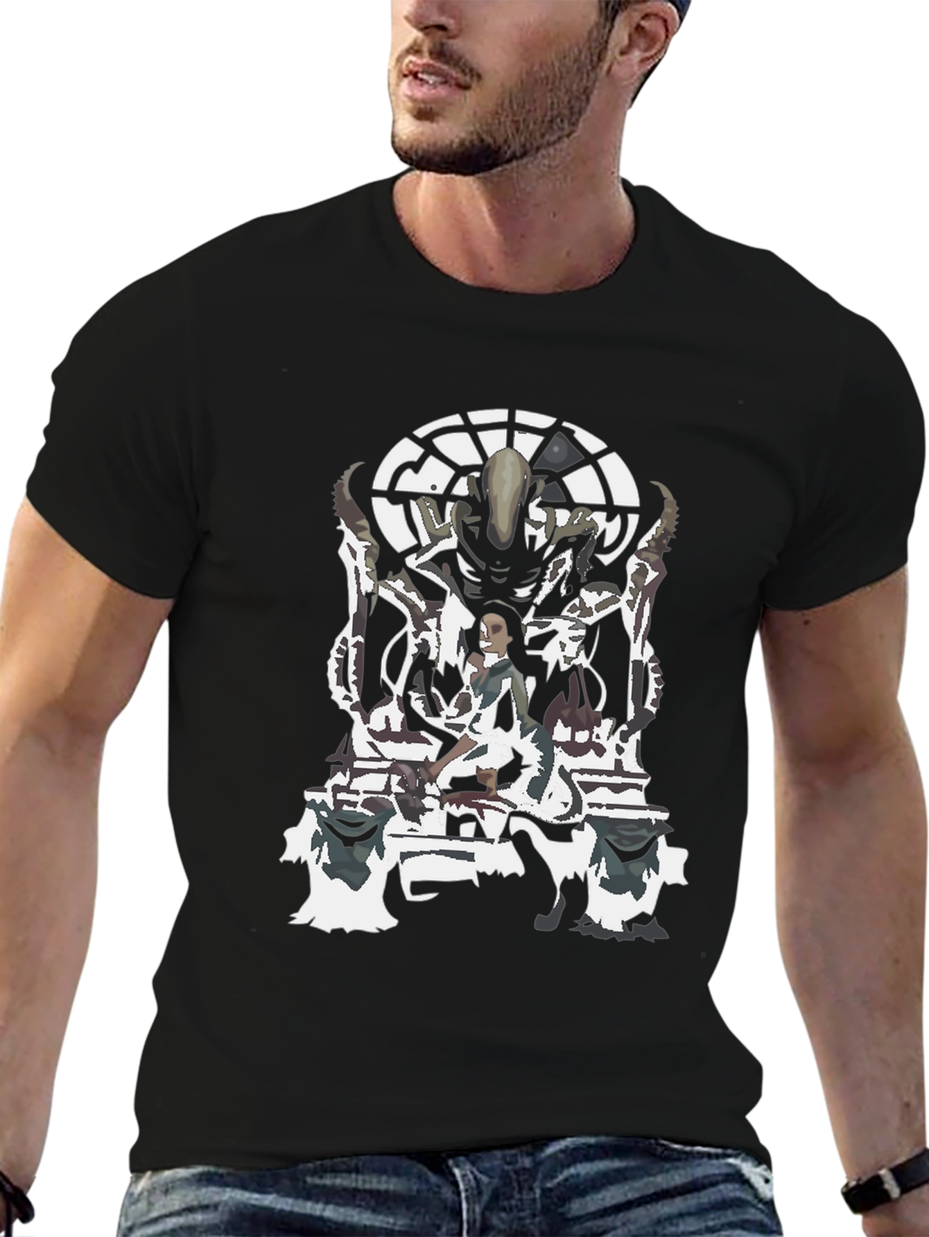 Alien vs Ripley Graphic T-Shirt - Black Cotton Tee