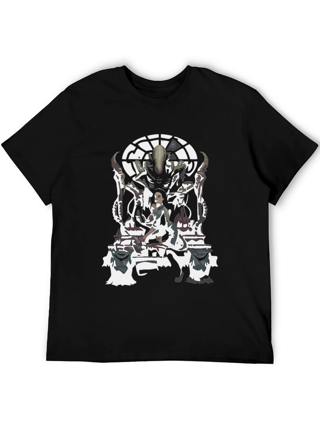 Alien vs Ripley Graphic T-Shirt - Black Cotton Tee