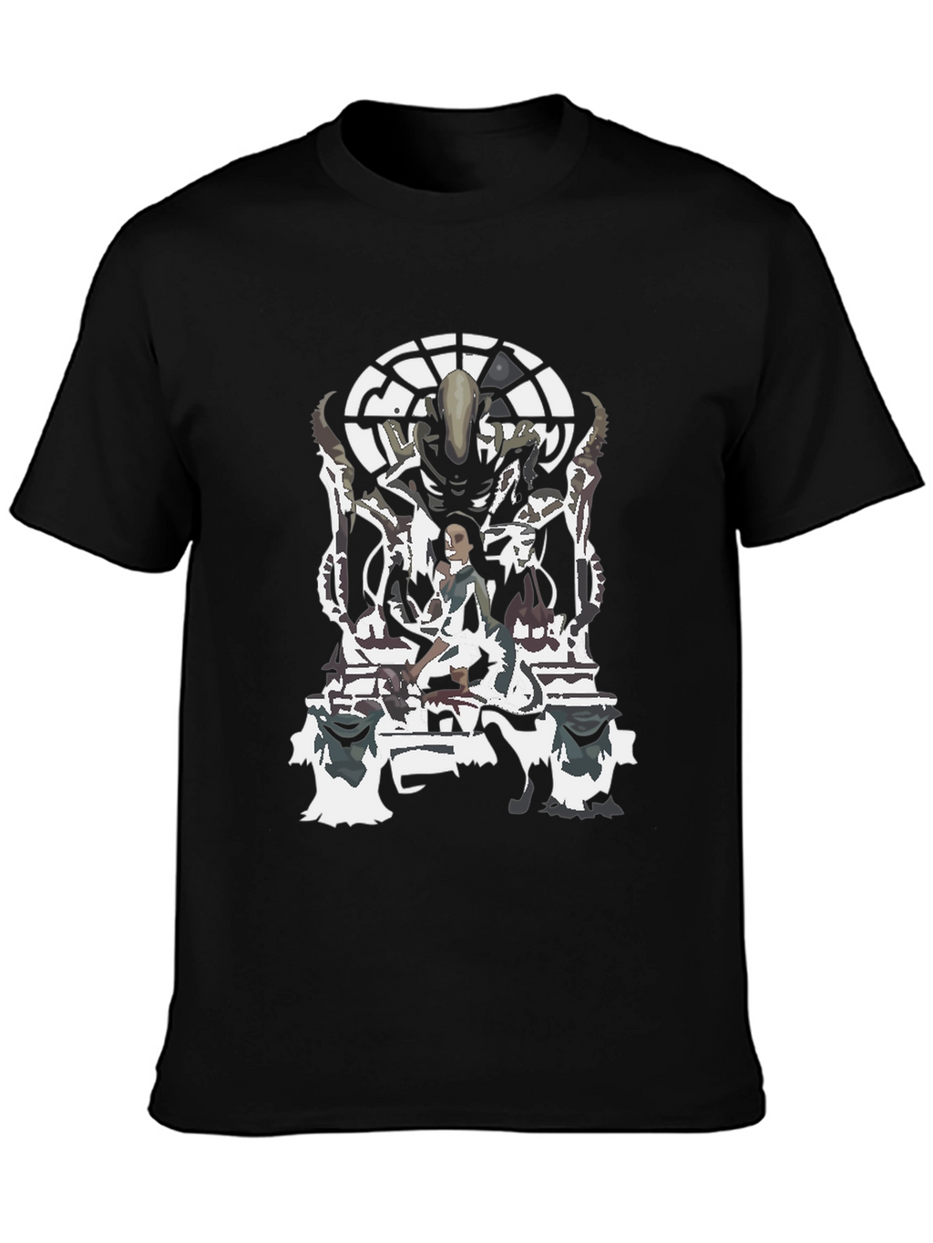 Alien vs Ripley Graphic T-Shirt - Black Cotton Tee