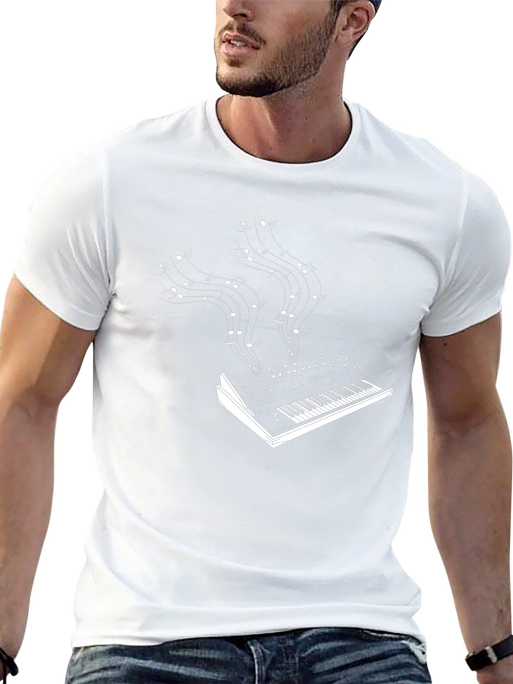 Musical Keyboard Notes T-Shirt
