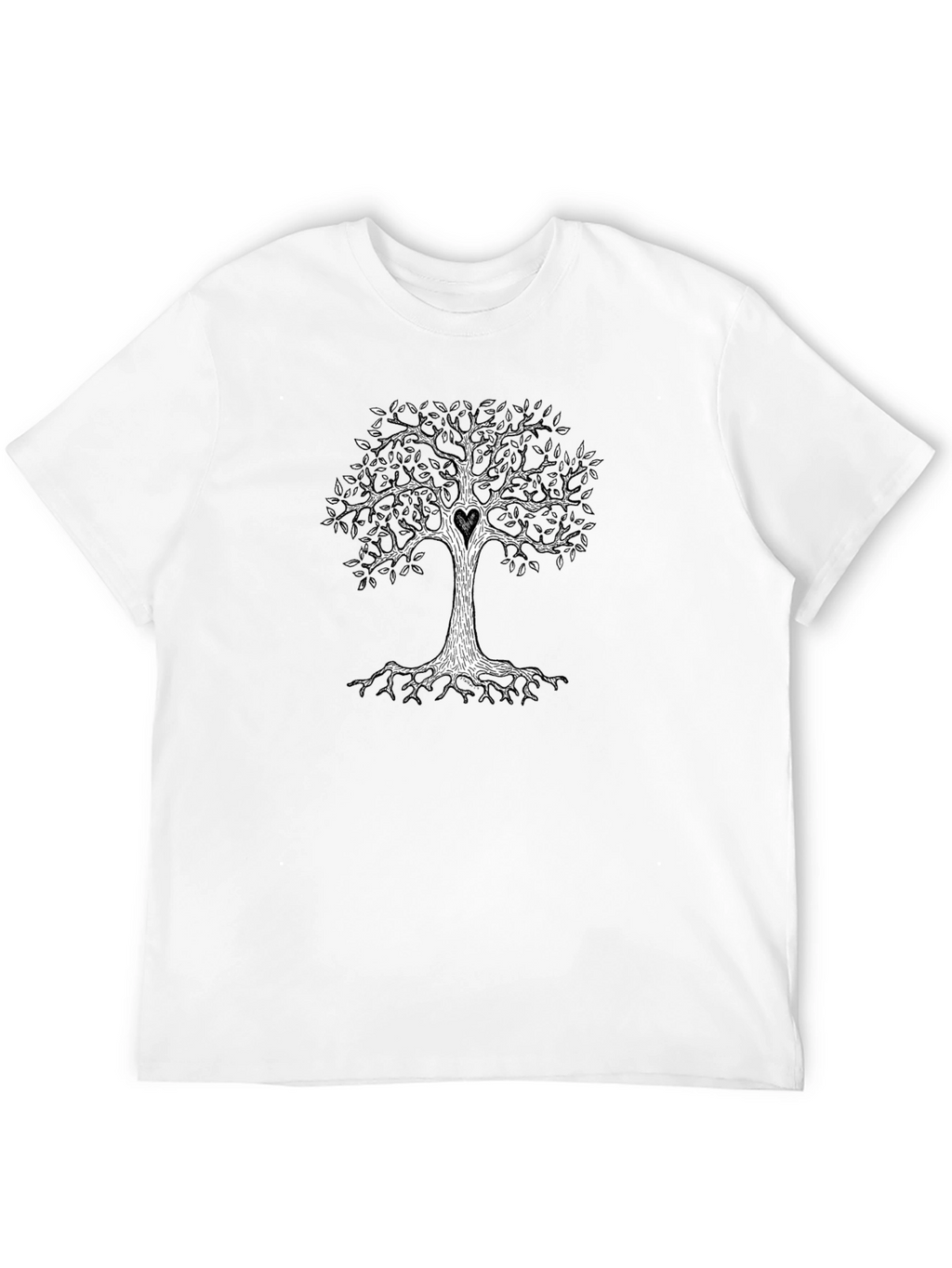 Tree of Life Heart Graphic Tee - Black