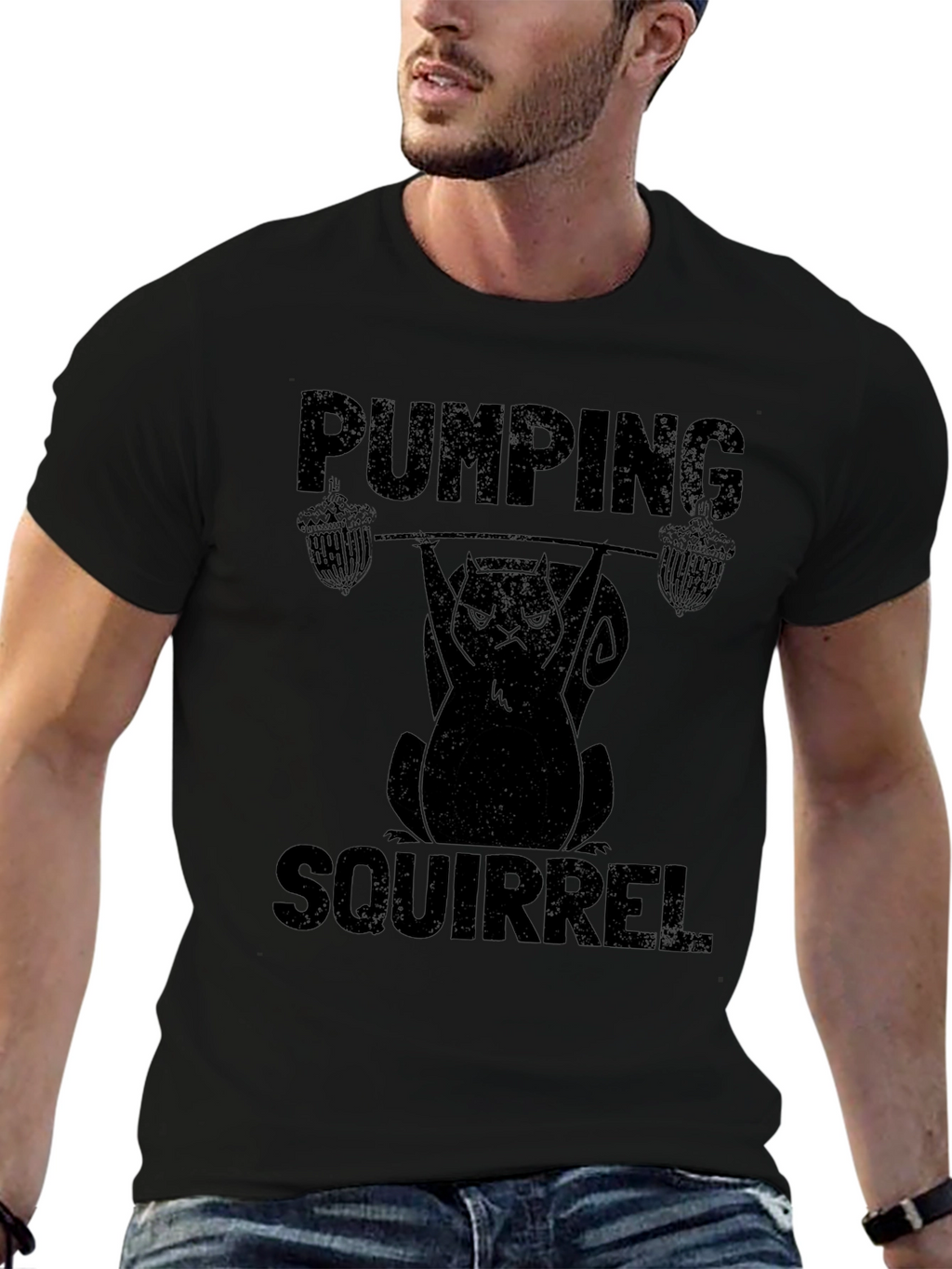 Pumping Squirrel Workout T-Shirt