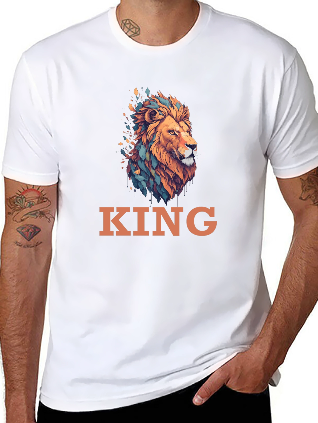 King Lion Graphic Tee - Stylish Mens T-Shirt