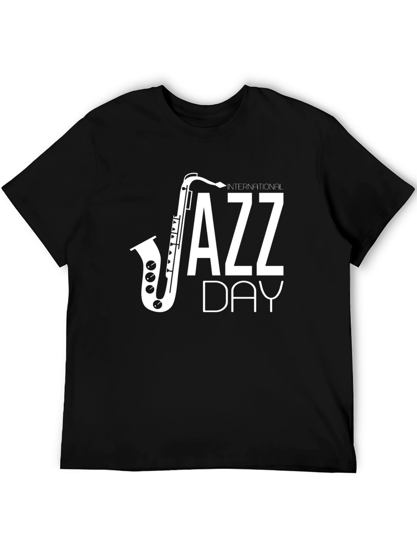 International Jazz Day Black Graphic T-Shirt