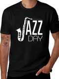 International Jazz Day Black Graphic T-Shirt