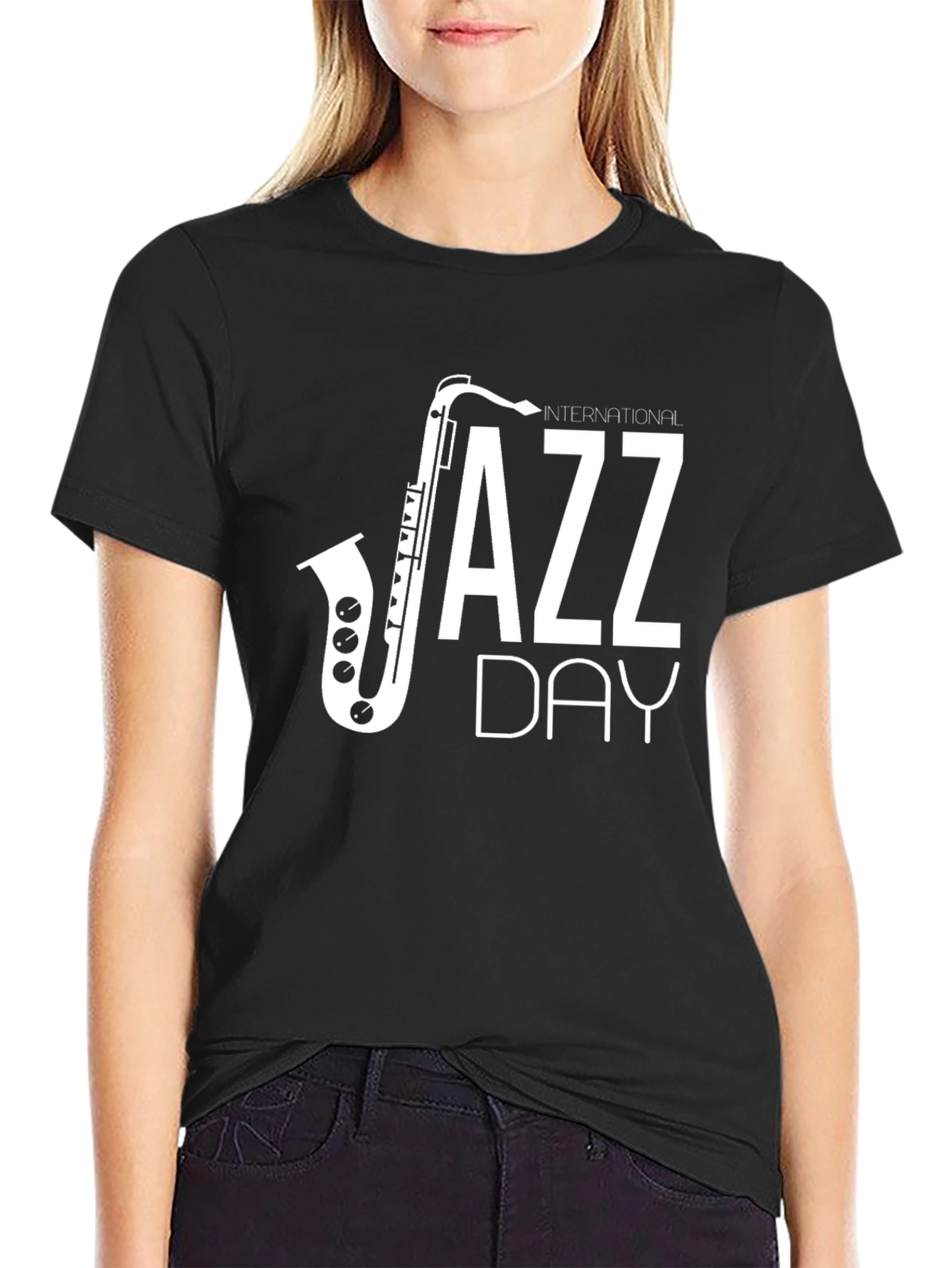 International Jazz Day Black Graphic T-Shirt