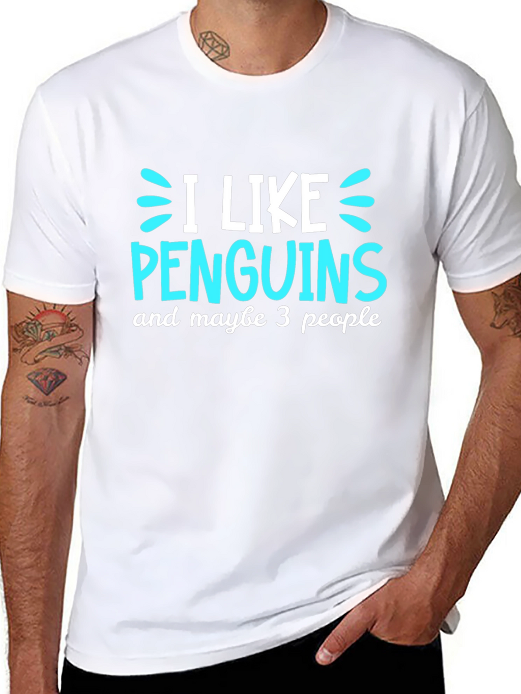 Penguin Lovers Tee: I Like Penguins Maybe 3 People