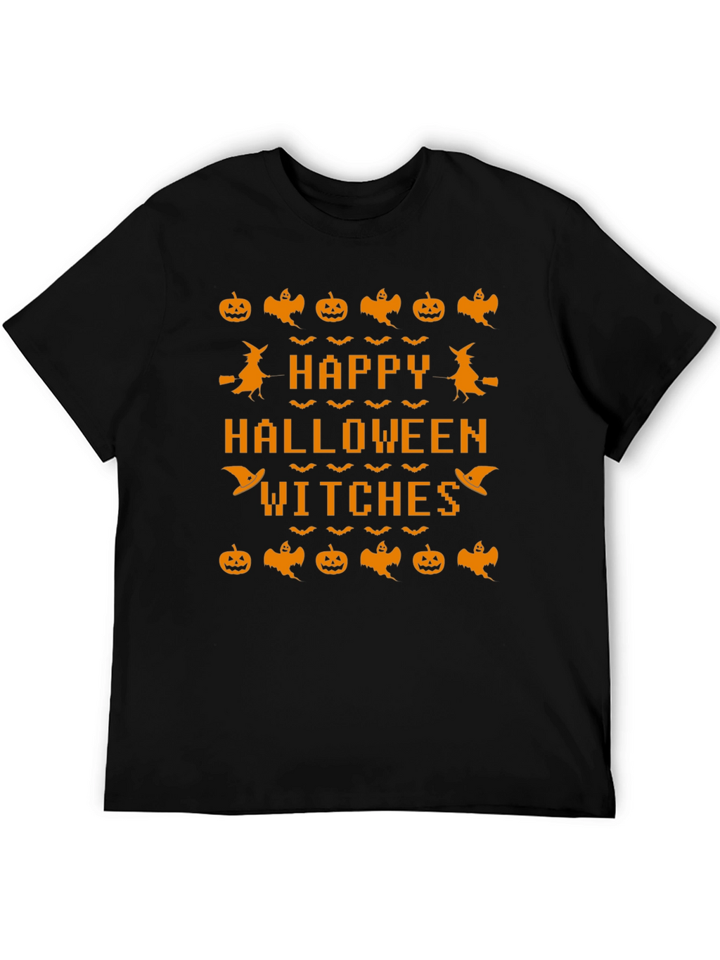 Happy Halloween Witches Black T-Shirt