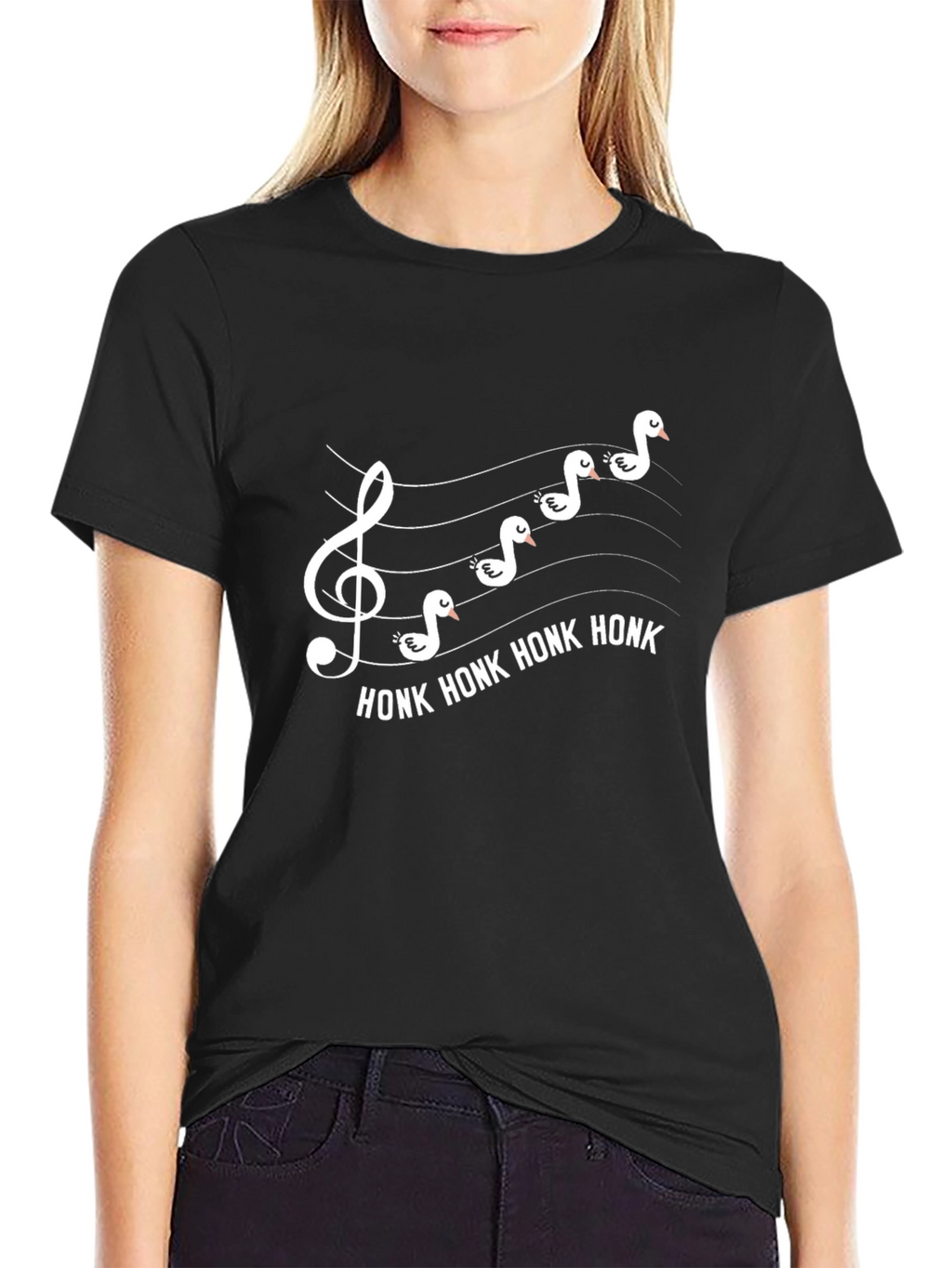 Honk! Goose Music Staff T-Shirt