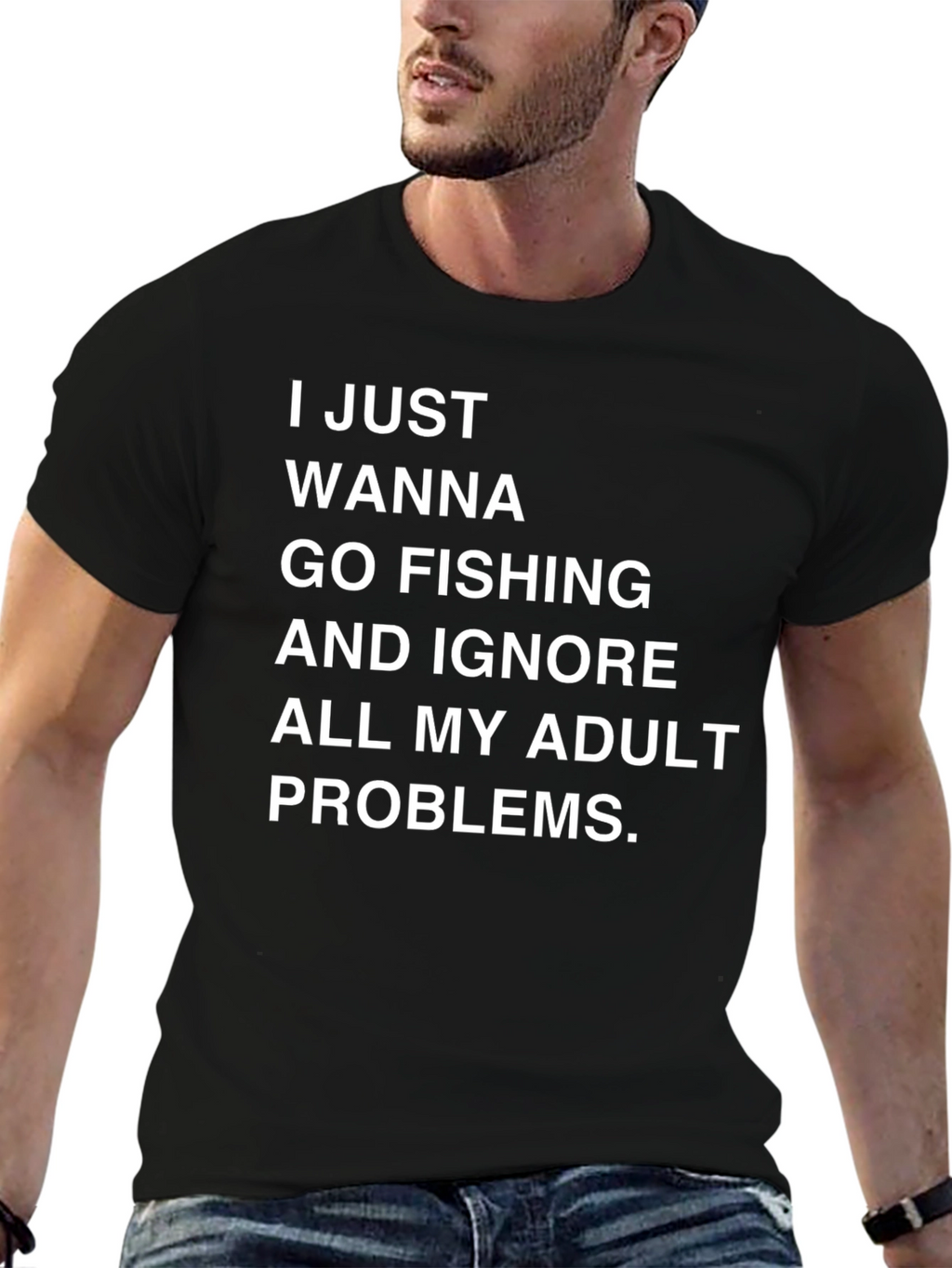 Fishing & Adult Problems Graphic Tee