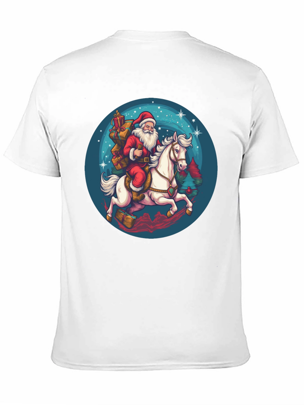 Santa on Horseback Graphic T-Shirt