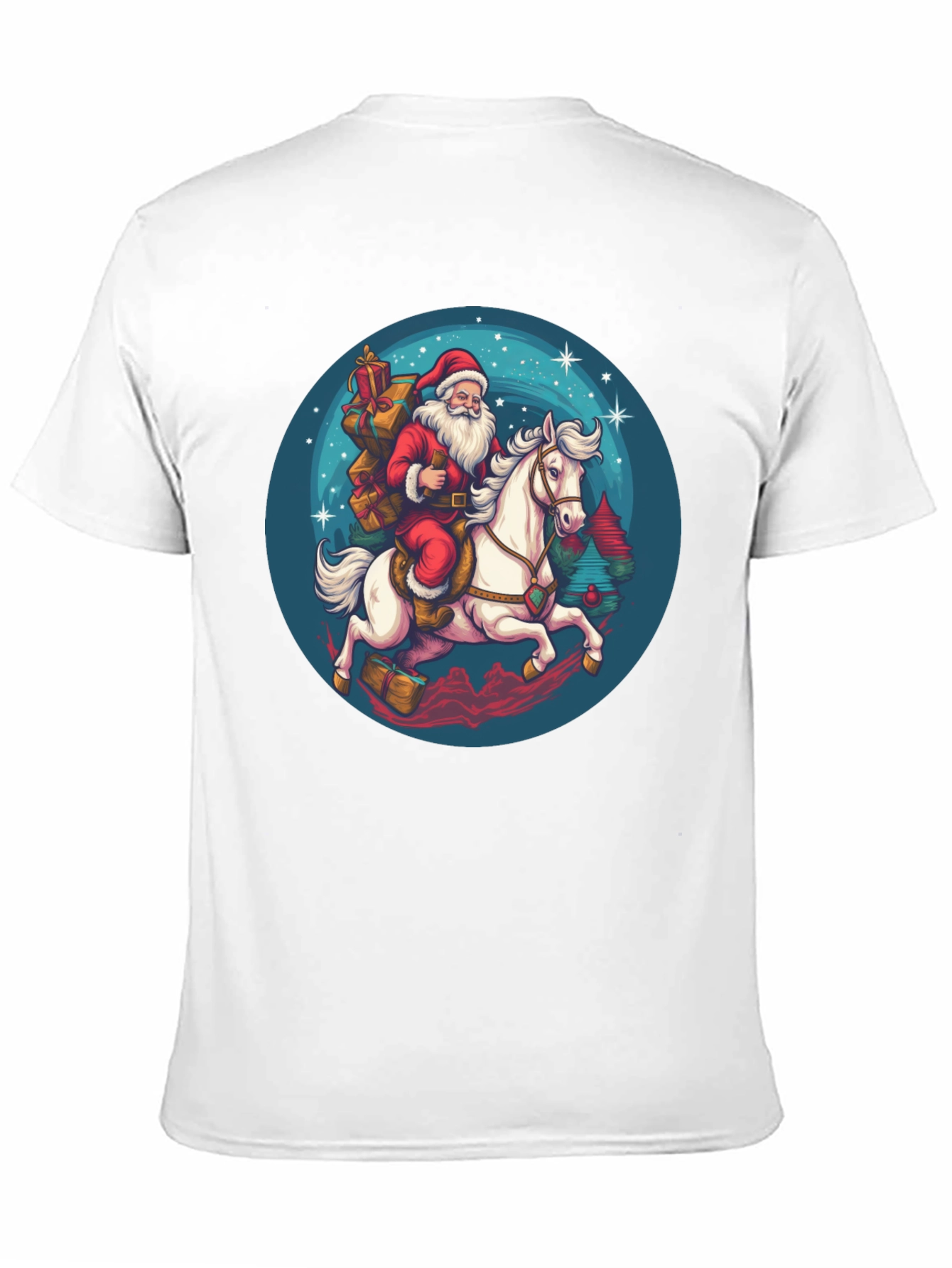 Santa on Horseback Graphic T-Shirt