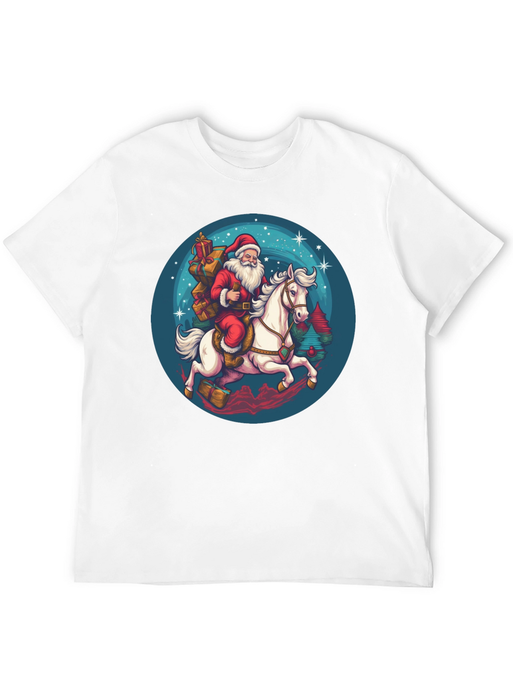 Santa on Horseback Graphic T-Shirt