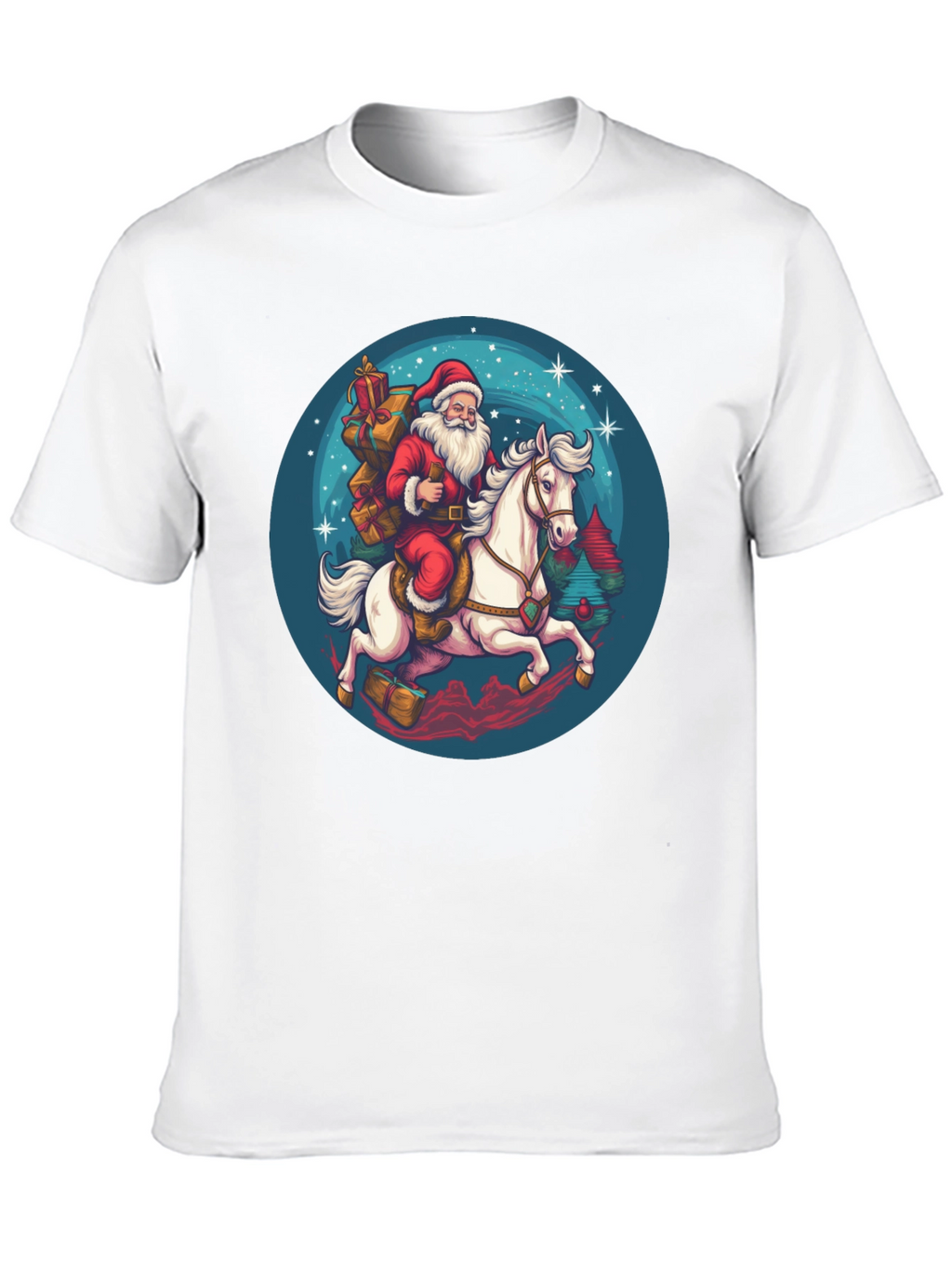 Santa on Horseback Graphic T-Shirt