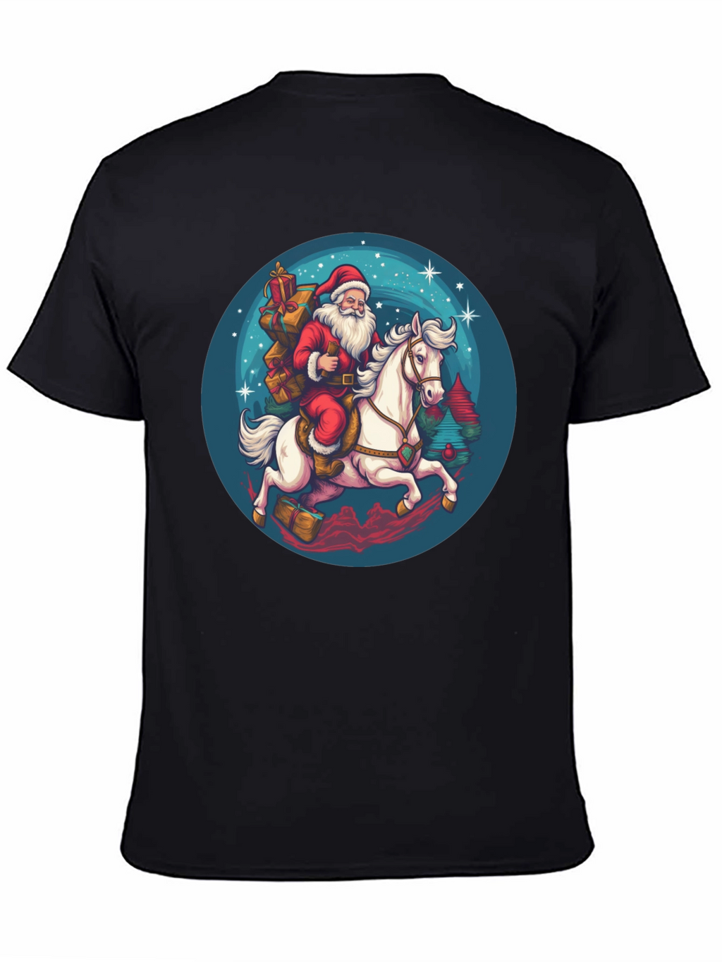 Santa on Horseback Graphic T-Shirt