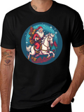 Santa on Horseback Graphic T-Shirt