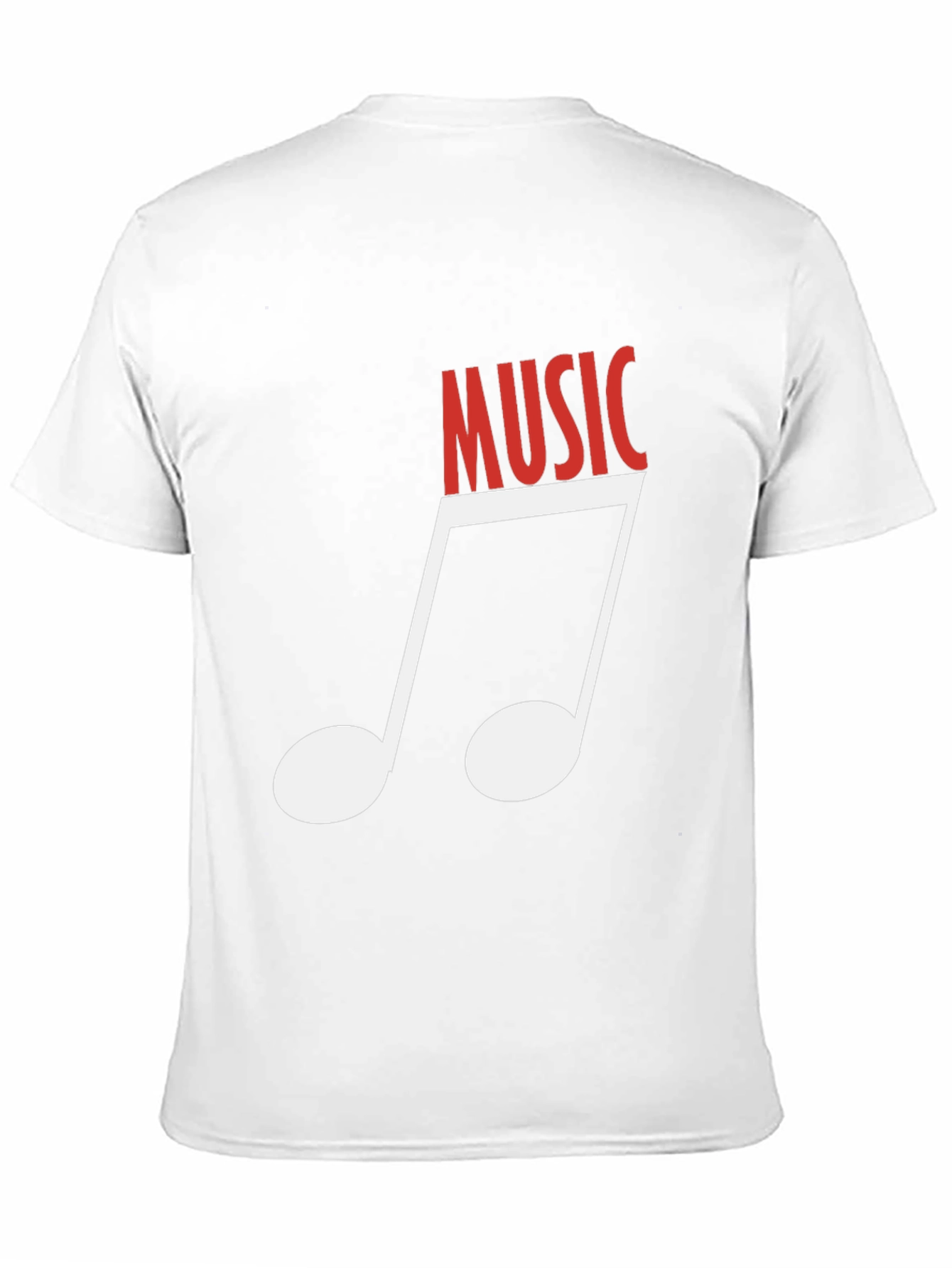Music Note Graphic Tee - Black Cotton T-Shirt